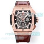 Swiss 4700 1-1 Clone Hublot Spirit of Big Bang Grey Chronograph Dial Rose Gold Watch 